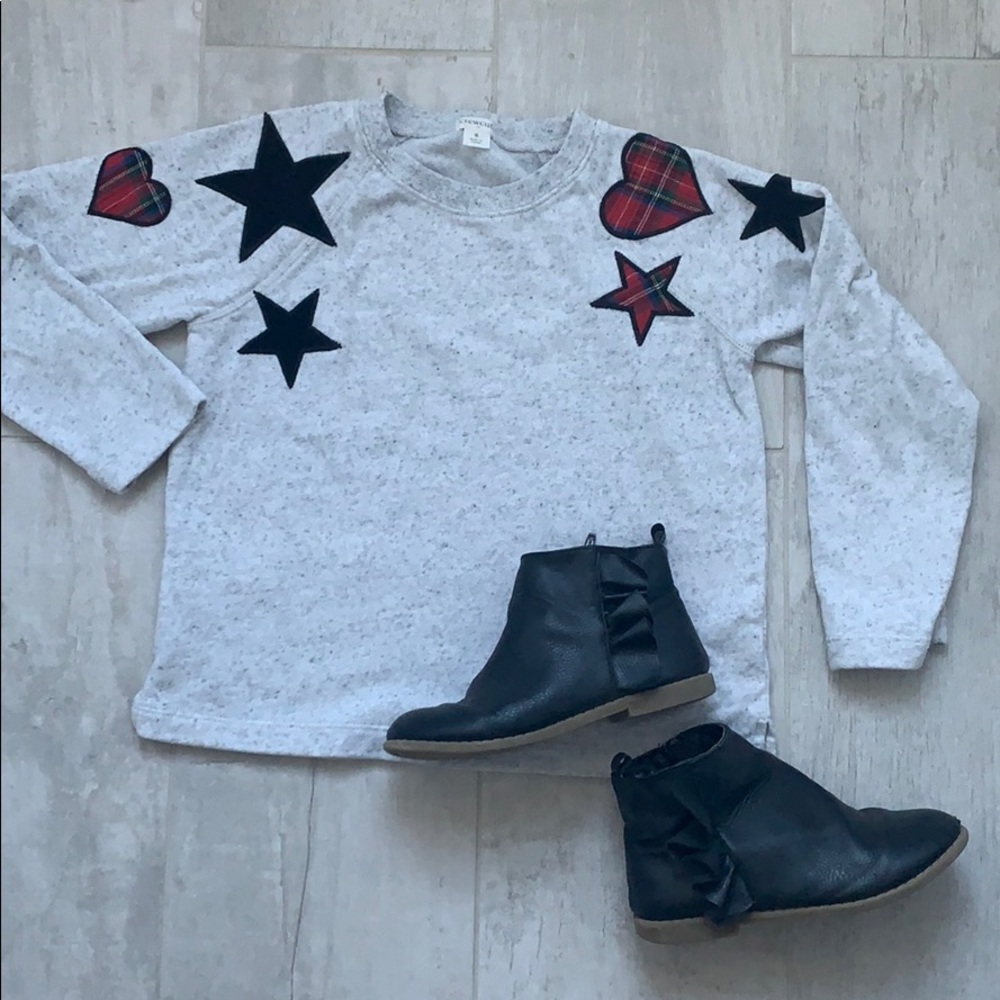 ❤️🖤Cutest ever J.Crew girls sweatshirt! 🖤❤️
